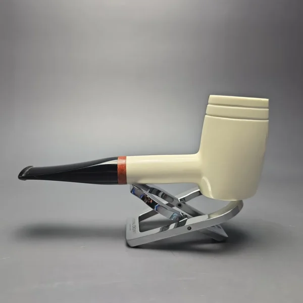 MBSD Meerschaum Deluxe Smooth "Whittler" Poker with Briar-Mortise (New) - Image 5