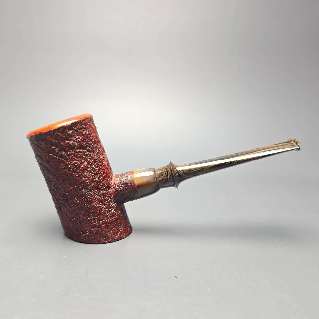 Pipe Tristan Partially Sandblasted Poker with Horn (New) - Image 2