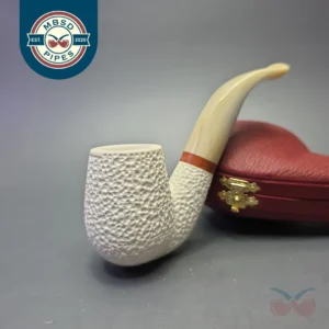 MBSD Meerschaum Deluxe Rusticated Oom Paul with Briar-Mortise (New)