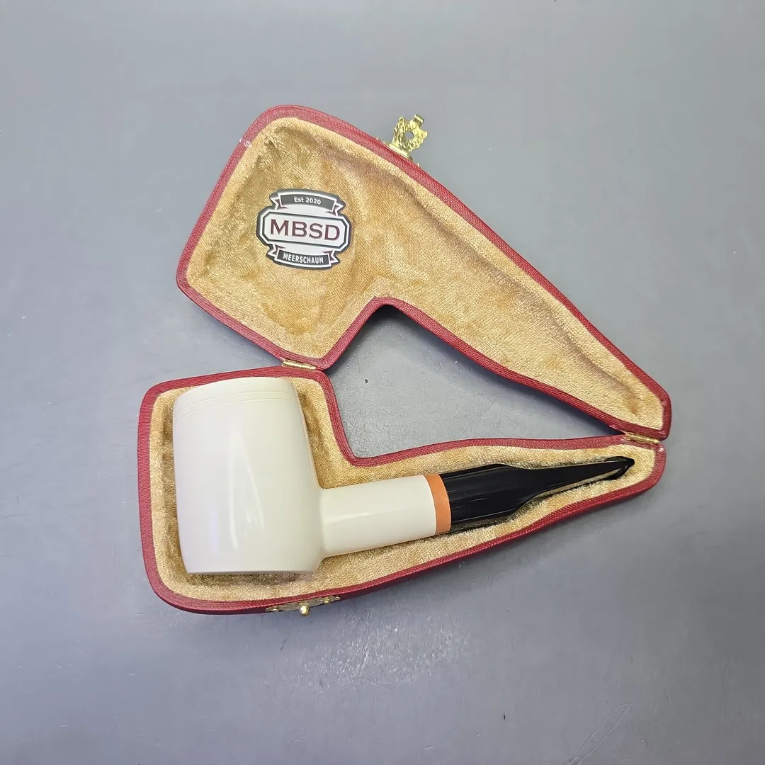 MBSD Meerschaum Deluxe Smooth Poker with Briar-Mortise (New) - Image 2