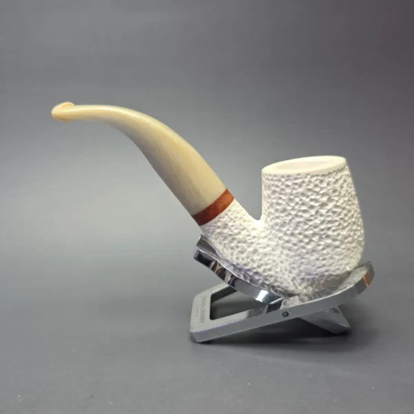 MBSD Meerschaum Deluxe Rusticated Oom Paul with Briar-Mortise (New) - Image 4