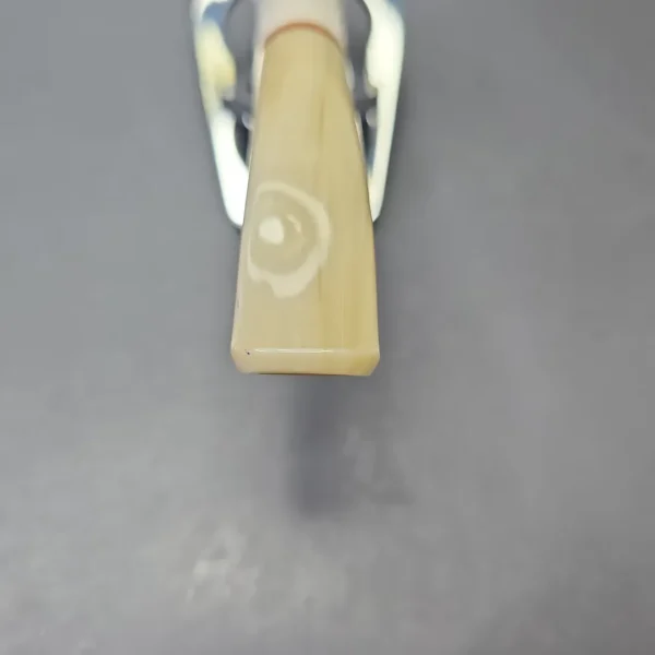 MBSD Meerschaum Deluxe Rusticated Bent Billiard with Briar-Mortise (New) - Image 6