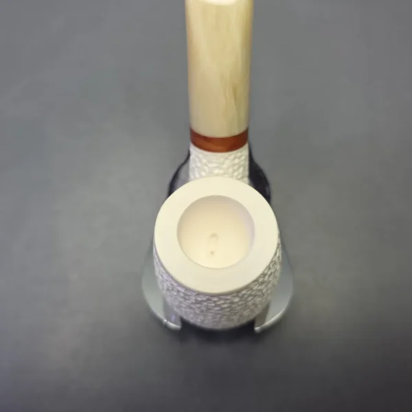MBSD Meerschaum Deluxe Rusticated Oom Paul with Briar-Mortise (New) - Image 5