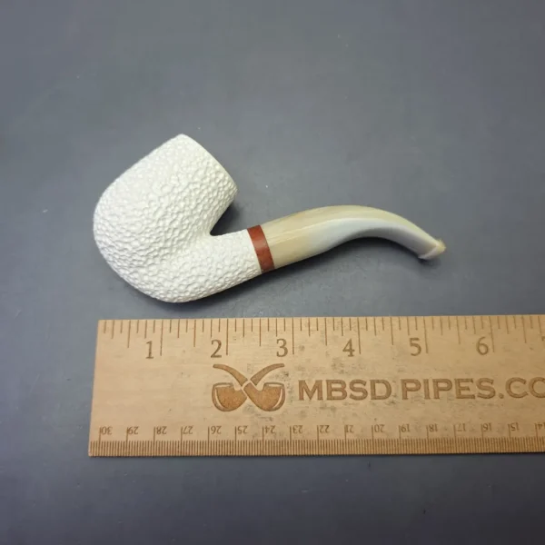 MBSD Meerschaum Deluxe Rusticated Oom Paul with Briar-Mortise (New) - Image 7