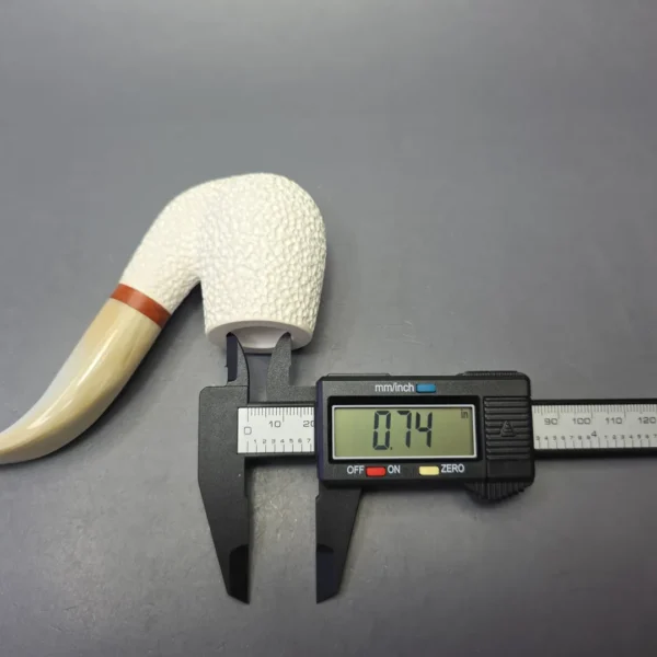 MBSD Meerschaum Deluxe Rusticated Oom Paul with Briar-Mortise (New) - Image 8