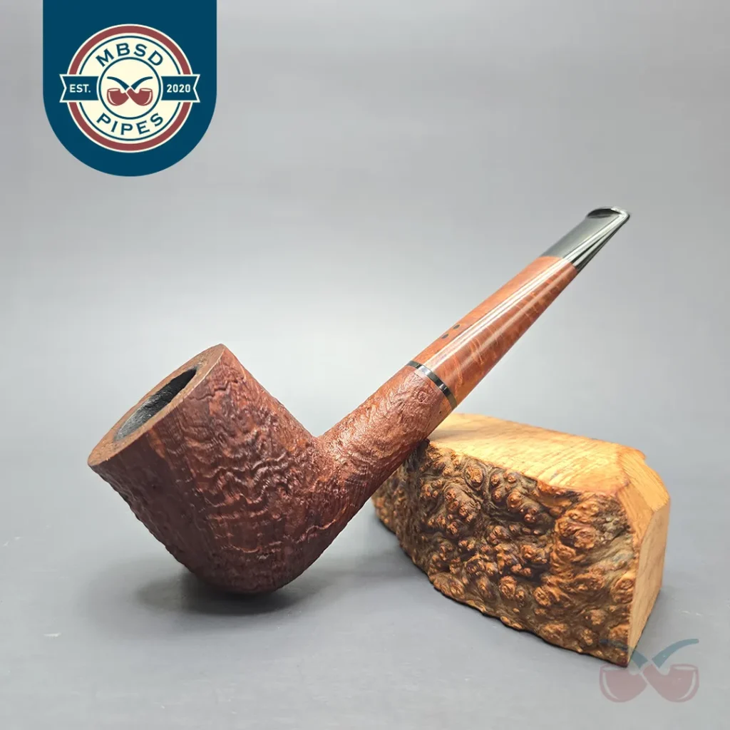 Radice (2011) Silk Cut Sandblasted Billiard with Briar Insert, Estate Briar Pipe