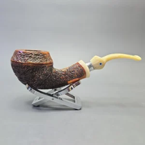 Ardor (2023) Urano Fantasy Rusticated Rhodesian with Silver and Lucite (Estate) - alternate view