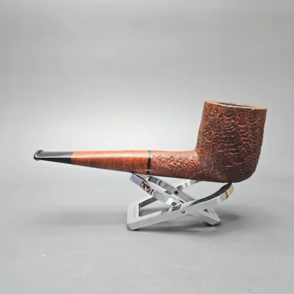 Radice (2011) Silk Cut Sandblasted Billiard with Briar Insert, Estate Briar Pipe - Image 4