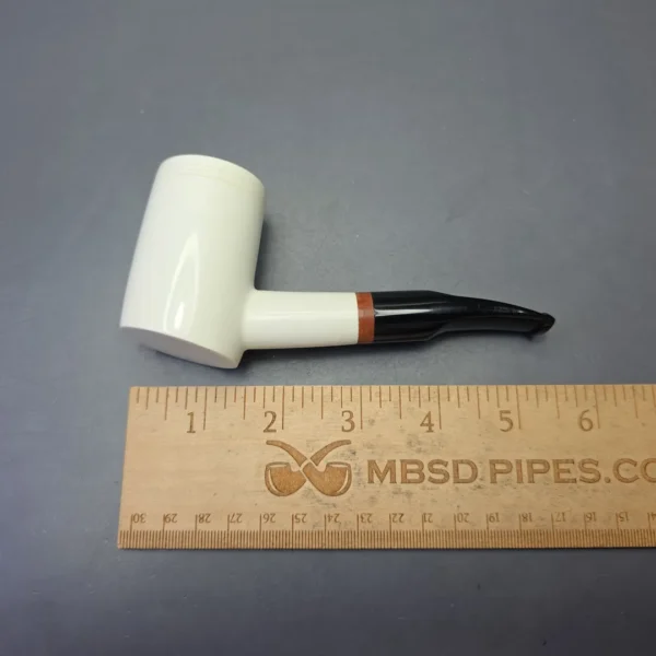 MBSD Meerschaum Deluxe Smooth Poker with Briar-Mortise (New) - Image 8