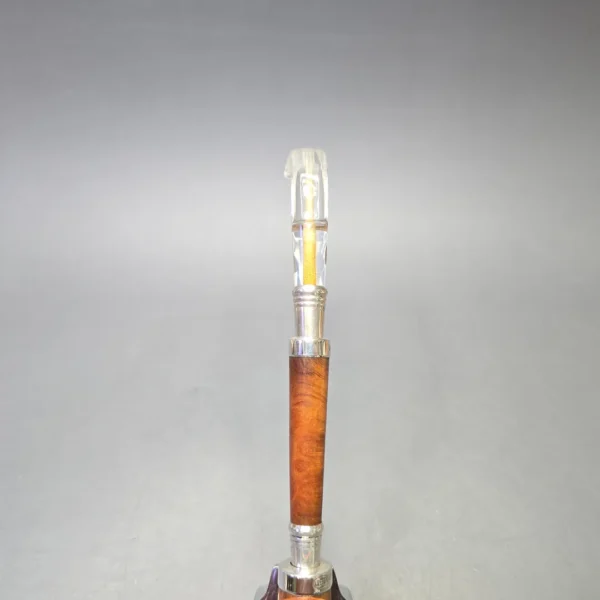 GBD (1954) Virgin Collector Smooth Oom Paul with Silver, Perspex, and Briar Shank Extension (Estate) - Image 7