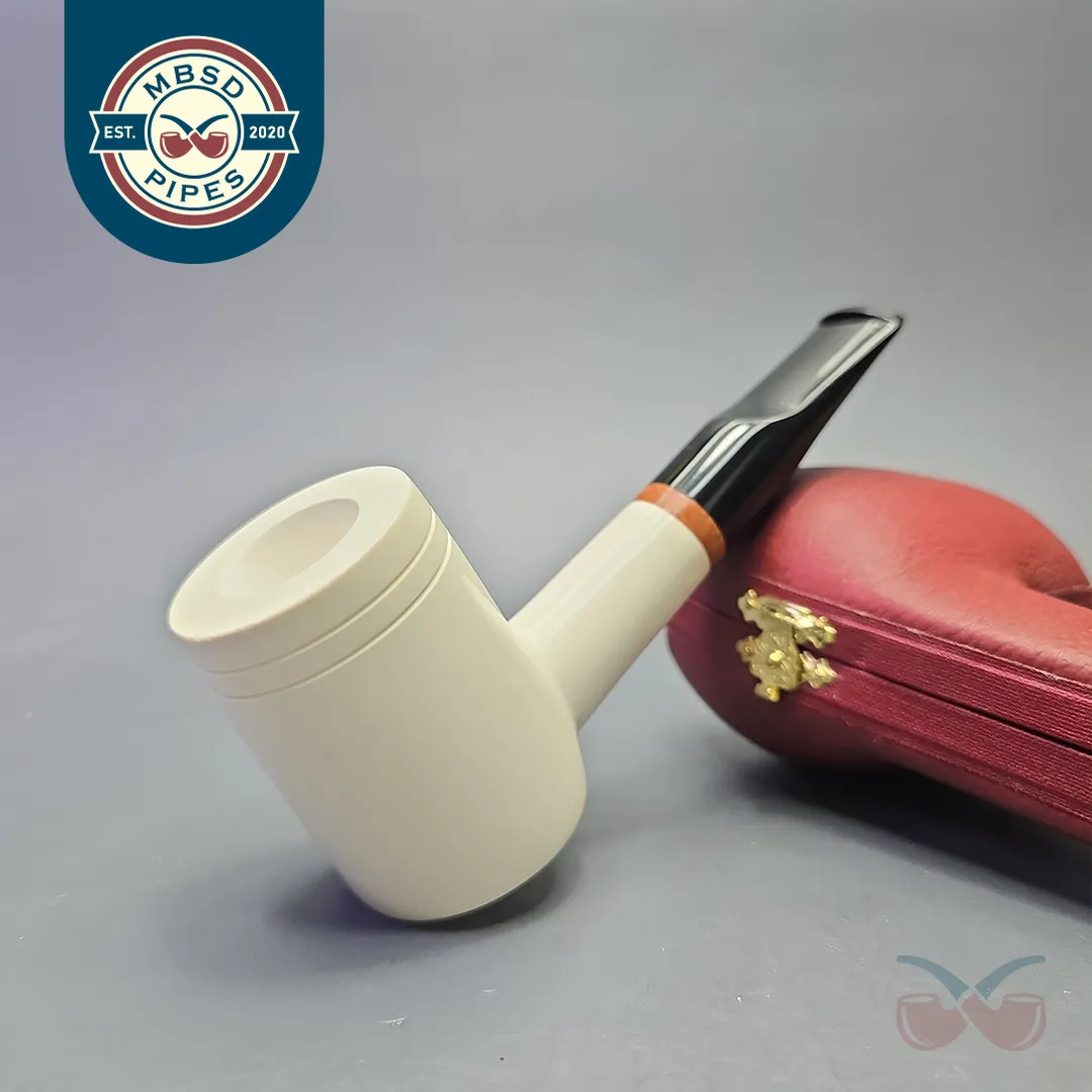 MBSD Meerschaum Deluxe Smooth Poker with Briar-Mortise (New)
