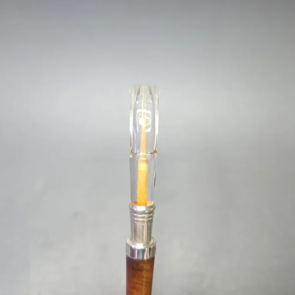 GBD (1954) Virgin Collector Smooth Oom Paul with Silver, Perspex, and Briar Shank Extension (Estate) - Image 8