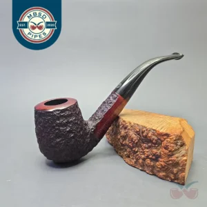 James Upshall Bark Group 6 Partially Rusticated Bent Billiard (Unsmoked Estate)