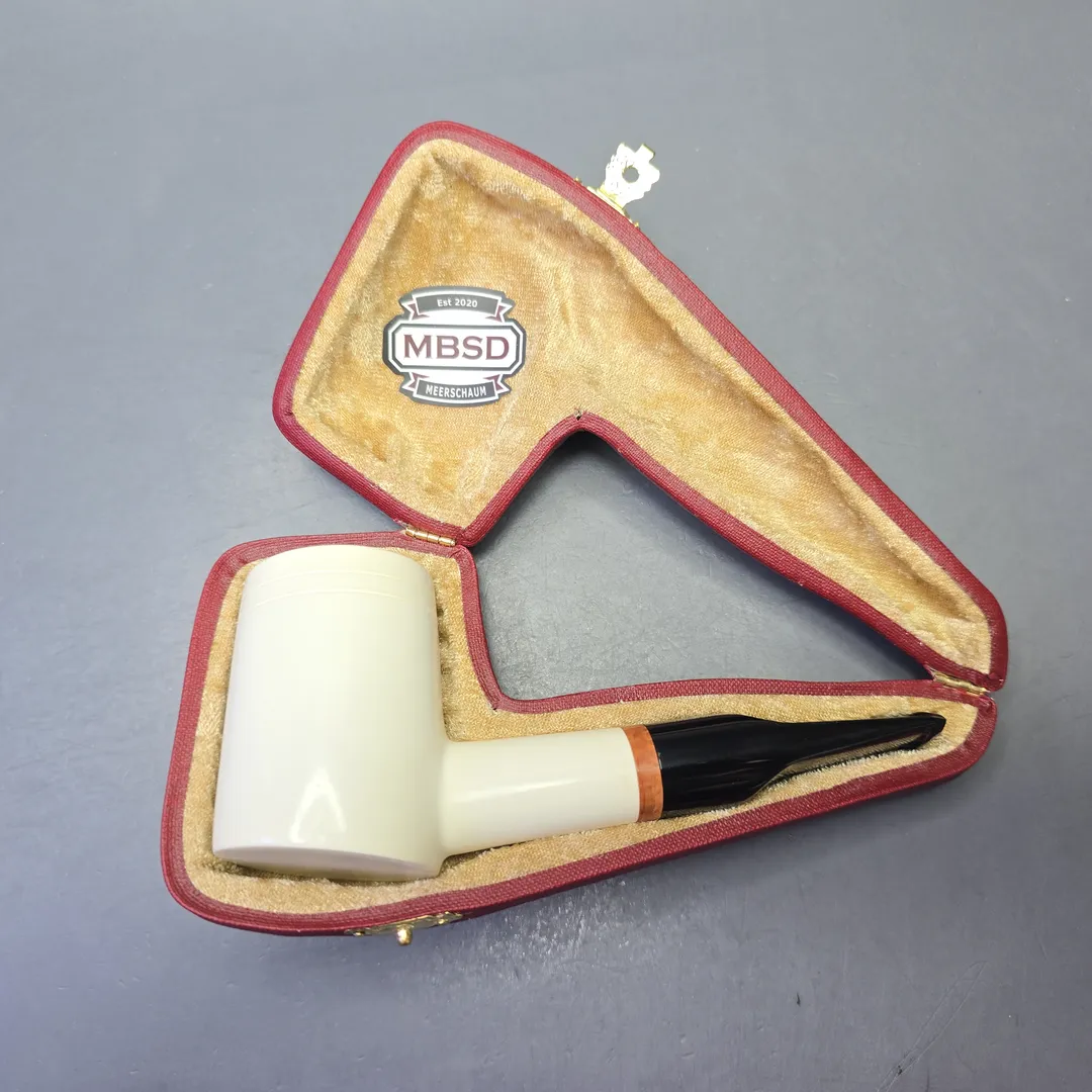 MBSD Meerschaum Deluxe Smooth Poker with Briar-Mortise (New) - Image 2