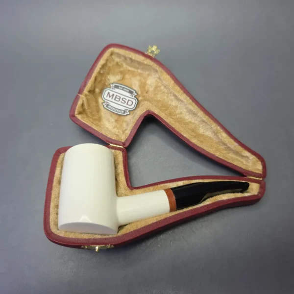 MBSD Meerschaum Deluxe Smooth Poker with Briar-Mortise (New) - Image 11