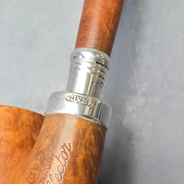 GBD (1954) Virgin Collector Smooth Oom Paul with Silver, Perspex, and Briar Shank Extension (Estate) - Image 11