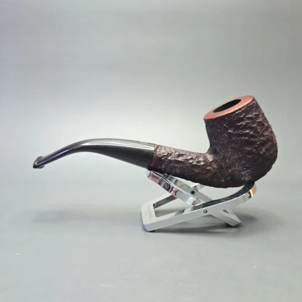 James Upshall Bark Group 6 Partially Rusticated Bent Billiard (Unsmoked Estate) - Image 4
