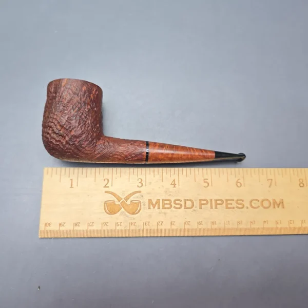 Radice (2011) Silk Cut Sandblasted Billiard with Briar Insert, Estate Briar Pipe - Image 11