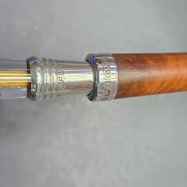 GBD (1954) Virgin Collector Smooth Oom Paul with Silver, Perspex, and Briar Shank Extension (Estate) - Image 13