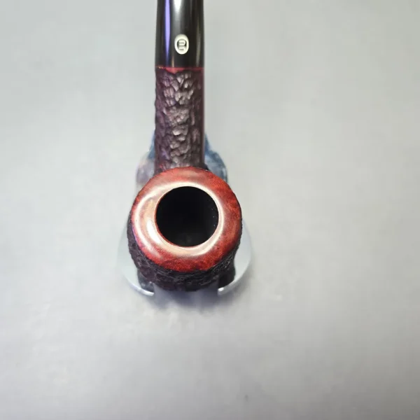 James Upshall Bark Group 6 Partially Rusticated Bent Billiard (Unsmoked Estate) - Image 6