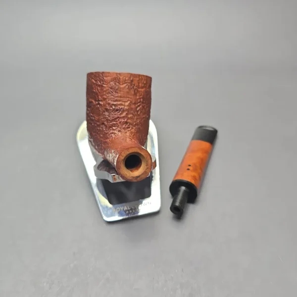 Radice (2011) Silk Cut Sandblasted Billiard with Briar Insert, Estate Briar Pipe - Image 13