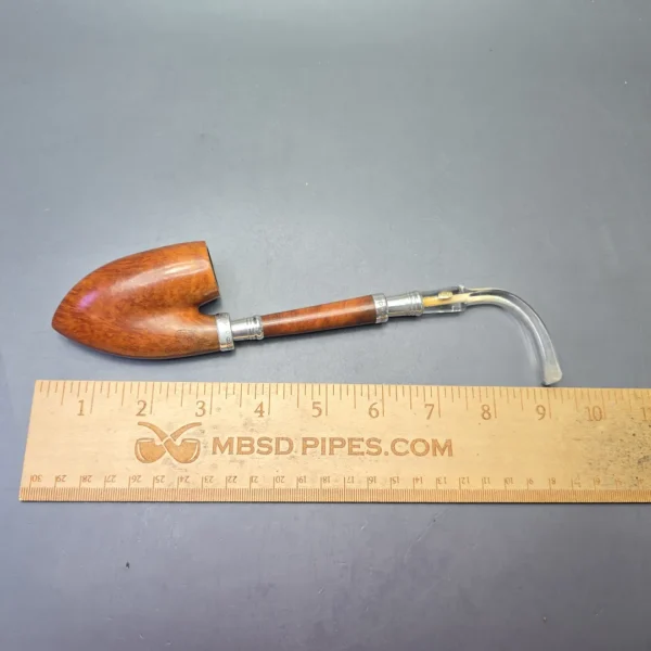 GBD (1954) Virgin Collector Smooth Oom Paul with Silver, Perspex, and Briar Shank Extension (Estate) - Image 15