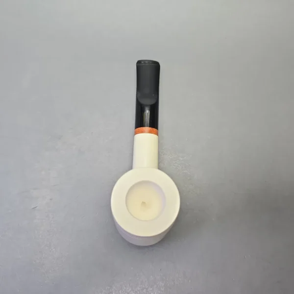 MBSD Meerschaum Deluxe Smooth Poker with Briar-Mortise (New) - Image 9