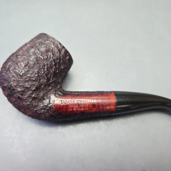James Upshall Bark Group 6 Partially Rusticated Bent Billiard (Unsmoked Estate) - Image 10