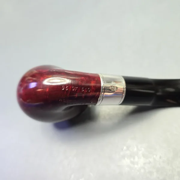 Dunhill 1995 Christmas Pipe "Three French Hens" Bruyere 4202 Smooth Bent Billiard with Silver Wind Cap and Tamper (Unsmoked Estate) - Image 13