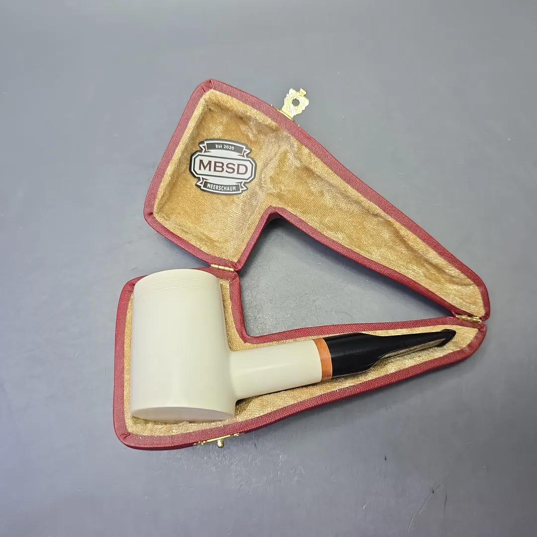 MBSD Meerschaum Deluxe Smooth Poker with Briar-Mortise (New) - Image 2