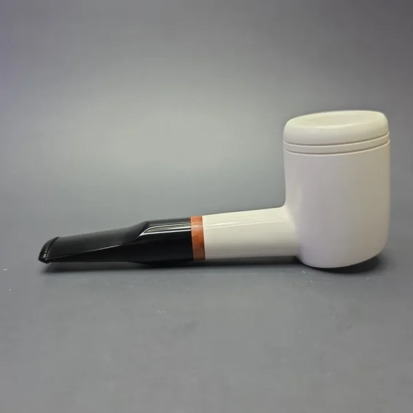 MBSD Meerschaum Deluxe Smooth Poker with Briar-Mortise (New) - Image 5