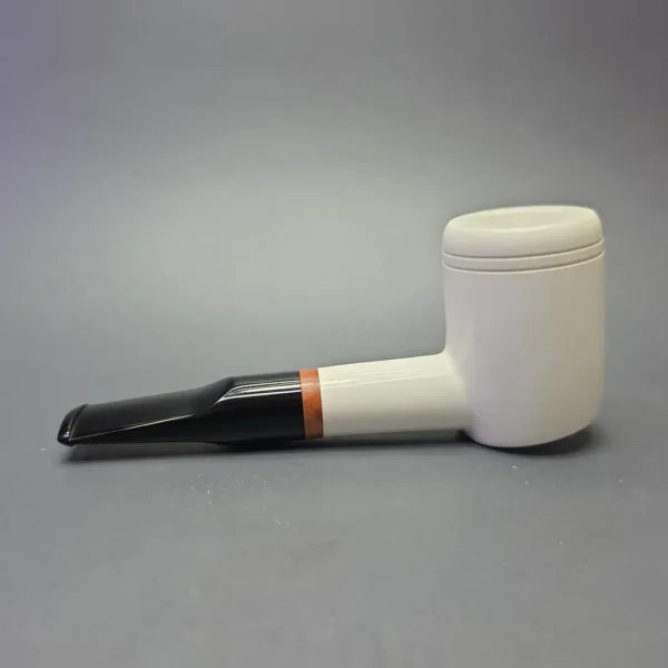 MBSD Meerschaum Deluxe Smooth Poker with Briar-Mortise (New) - Image 8