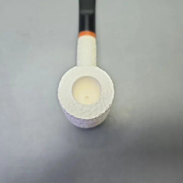 MBSD Meerschaum Deluxe Rusticated Poker with Briar-Mortise (New) - Image 7