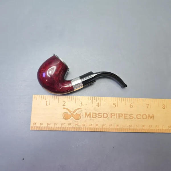 Dunhill 1995 Christmas Pipe "Three French Hens" Bruyere 4202 Smooth Bent Billiard with Silver Wind Cap and Tamper (Unsmoked Estate) - Image 14