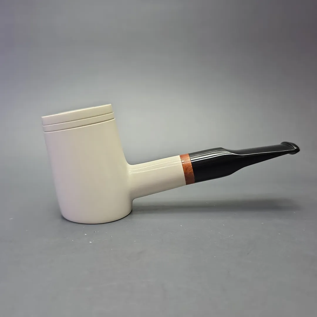MBSD Meerschaum Deluxe Smooth Poker with Briar-Mortise (New) - Image 2