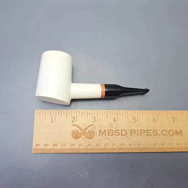 MBSD Meerschaum Deluxe Smooth Poker with Briar-Mortise (New) - Image 11