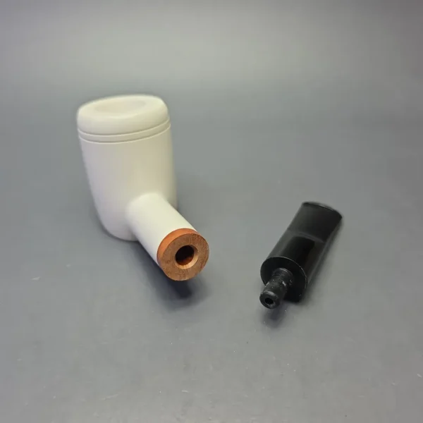 MBSD Meerschaum Deluxe Smooth Poker with Briar-Mortise (New) - Image 12