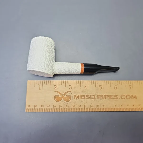 MBSD Meerschaum Deluxe Rusticated Poker with Briar-Mortise (New) - Image 11