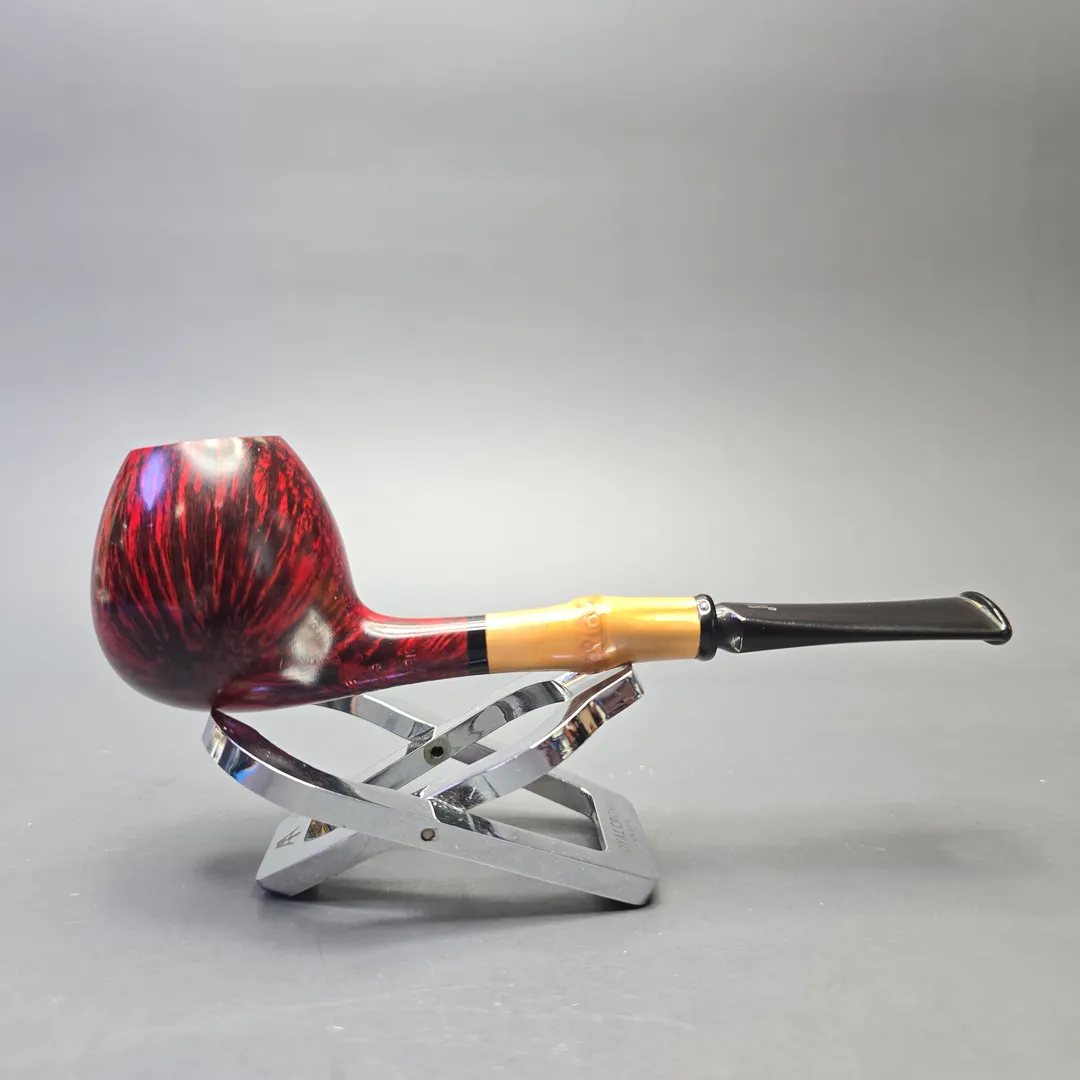 Nording 1998 Hunting Pipe "Beaver" Smooth Apple with Bamboo (Estate) - Image 2