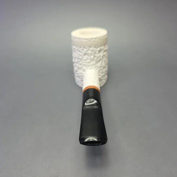 MBSD Meerschaum Deluxe Rusticated Poker with Briar-Mortise (New) - Image 5