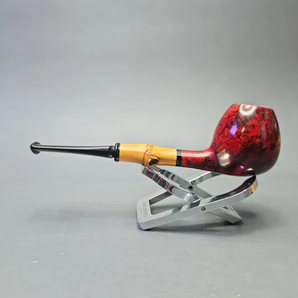 Nording 1998 Hunting Pipe "Beaver" Smooth Apple with Bamboo (Estate) - Image 4