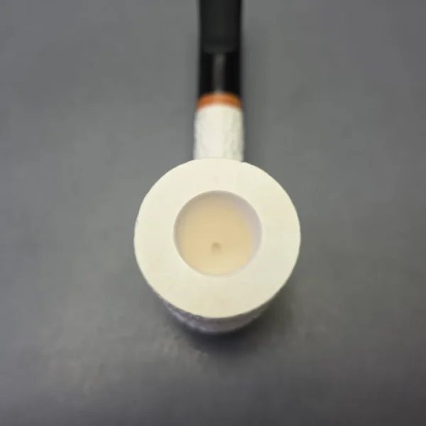 MBSD Meerschaum Deluxe Rusticated Poker with Briar-Mortise (New) - Image 7