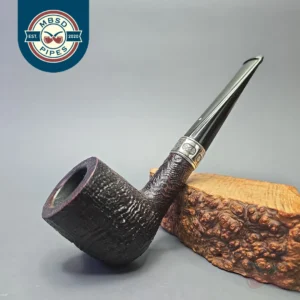 Dunhill (2000) Millennium Hallmark Shell Briar 5103 Sandblasted Billiard with Silver (Estate)