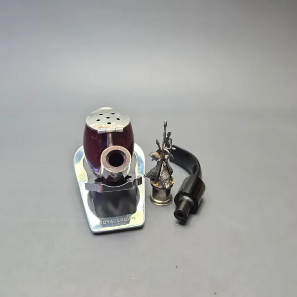 Dunhill 1995 Christmas Pipe "Three French Hens" Bruyere 4202 Smooth Bent Billiard with Silver Wind Cap and Tamper (Unsmoked Estate) - Image 16
