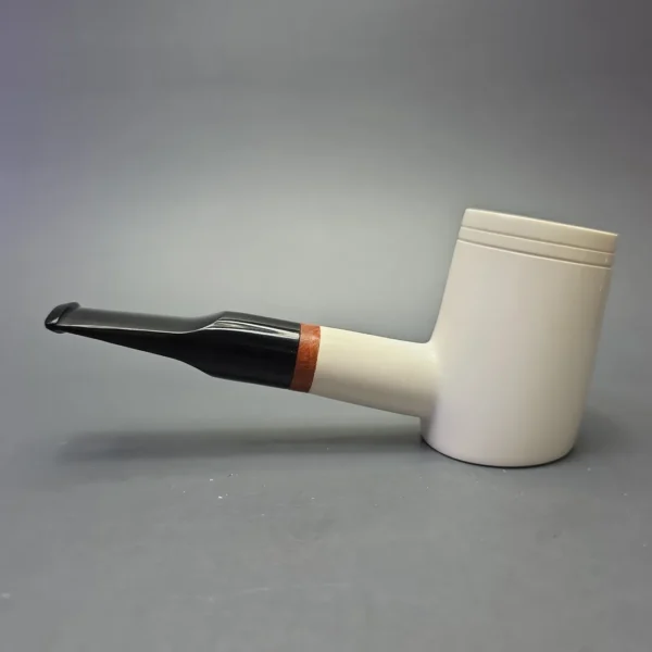 MBSD Meerschaum Deluxe Smooth Poker with Briar-Mortise (New) - Image 4