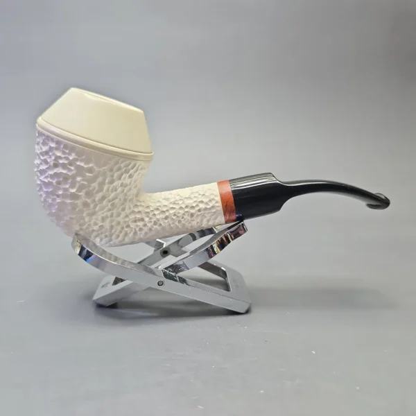 MBSD Meerschaum Deluxe Partially Rusticated Rhodesian with Briar-Mortise (New) - Image 3