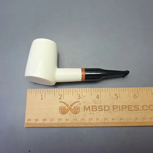 MBSD Meerschaum Deluxe Smooth Poker with Briar-Mortise (New) - Image 8
