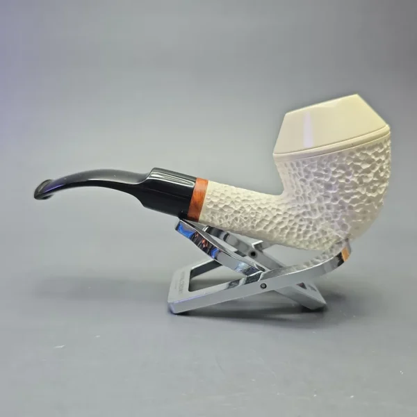 MBSD Meerschaum Deluxe Partially Rusticated Rhodesian with Briar-Mortise (New) - Image 5