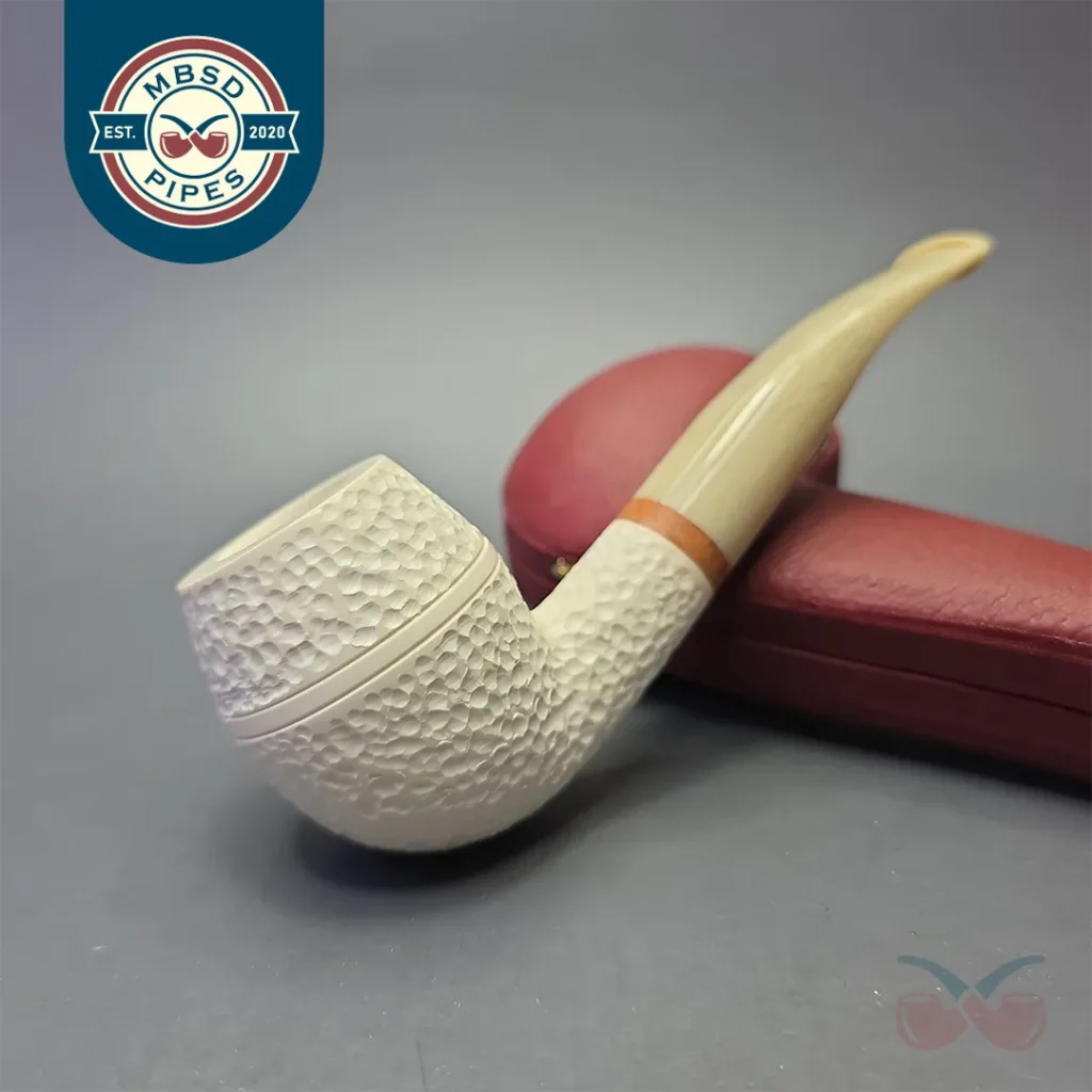 MBSD Meerschaum Deluxe Rusticated Rhodesian with Briar-Mortise (New)
