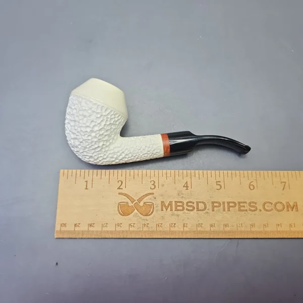MBSD Meerschaum Deluxe Partially Rusticated Rhodesian with Briar-Mortise (New) - Image 11